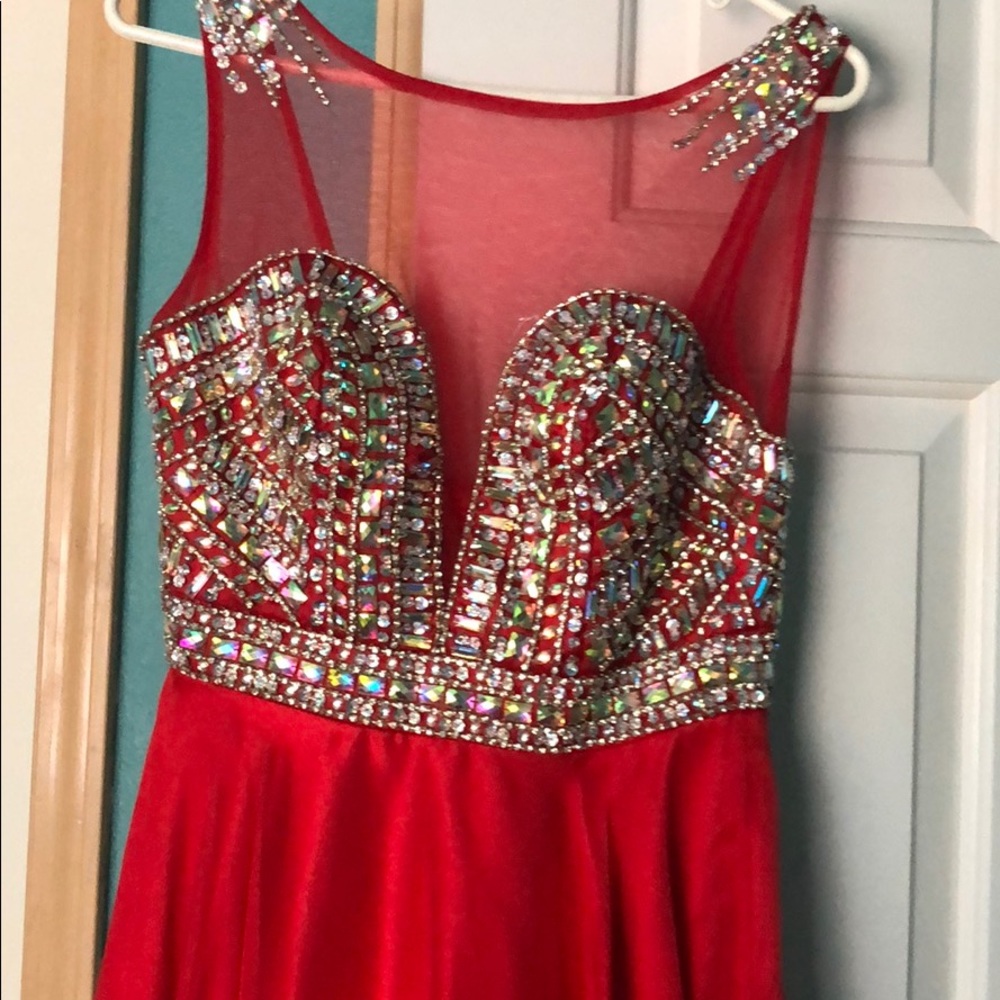 Red sequin prom/pageant gown